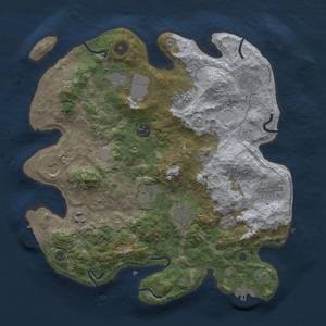 Thumbnail Rust Map: Procedural Map, Size: 3600, Seed: 2141634846, 17 Monuments