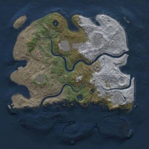 Thumbnail Rust Map: Procedural Map, Size: 3600, Seed: 2141634846, 14 Monuments