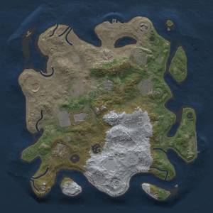 Thumbnail Rust Map: Procedural Map, Size: 3500, Seed: 562343952, 19 Monuments