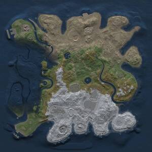 Thumbnail Rust Map: Procedural Map, Size: 3500, Seed: 488920884, 14 Monuments