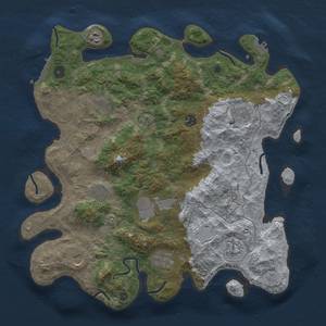 Thumbnail Rust Map: Procedural Map, Size: 4000, Seed: 1203583278, 19 Monuments