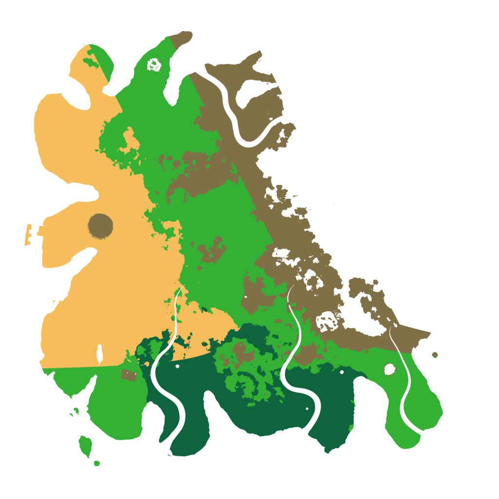 Biome Rust Map: Procedural Map, Size: 3500, Seed: 480153091
