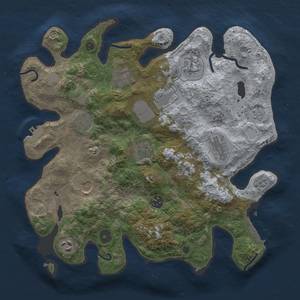 Thumbnail Rust Map: Procedural Map, Size: 3500, Seed: 480153091, 17 Monuments