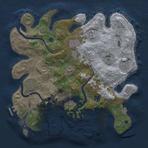 Thumbnail Rust Map: Procedural Map, Size: 3500, Seed: 480153091, 15 Monuments