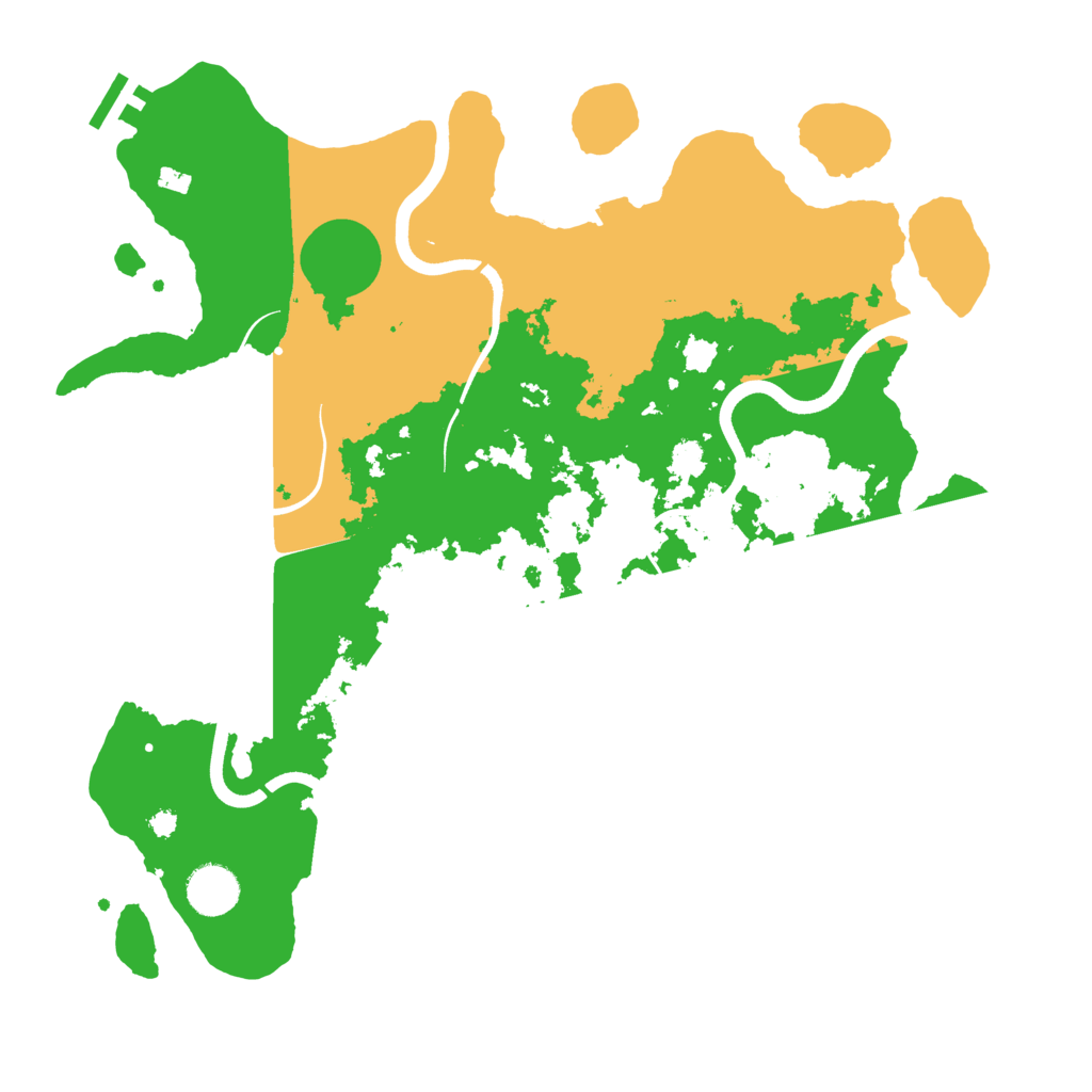 Biome Rust Map: Procedural Map, Size: 3700, Seed: 617041149