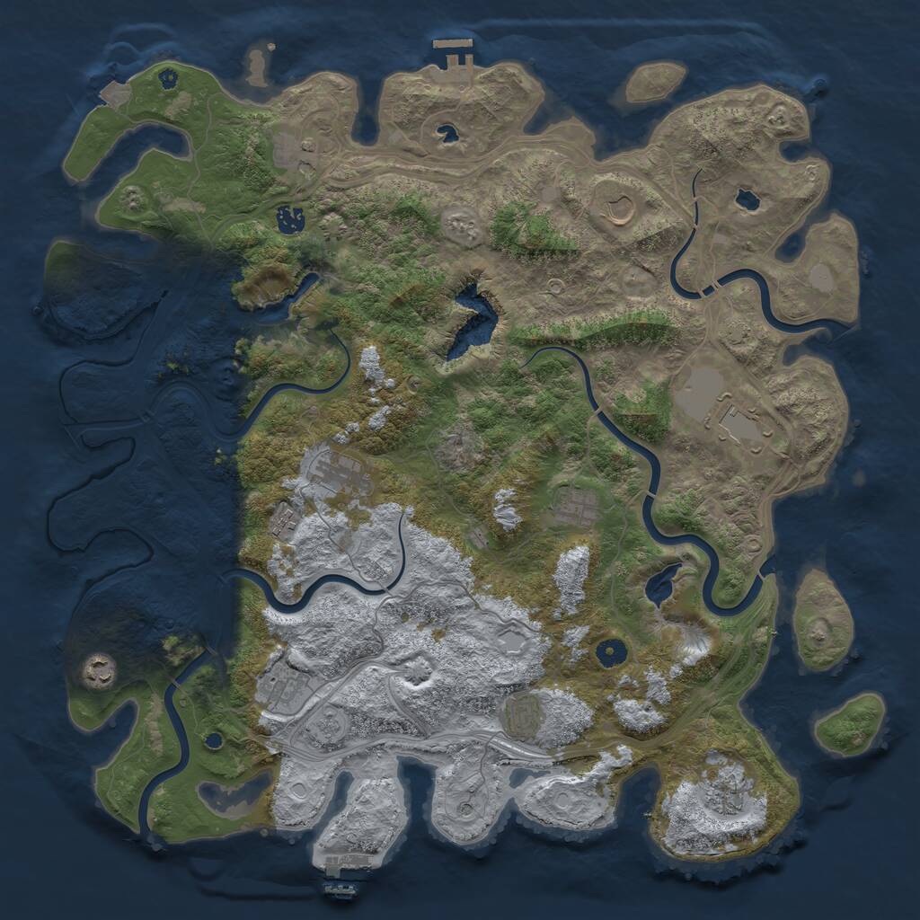 Rust Map: Procedural Map, Size: 4700, Seed: 177624923, 17 Monuments