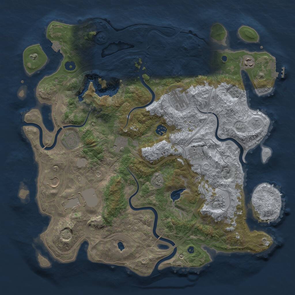 Rust Map: Procedural Map, Size: 4250, Seed: 255162978, 15 Monuments