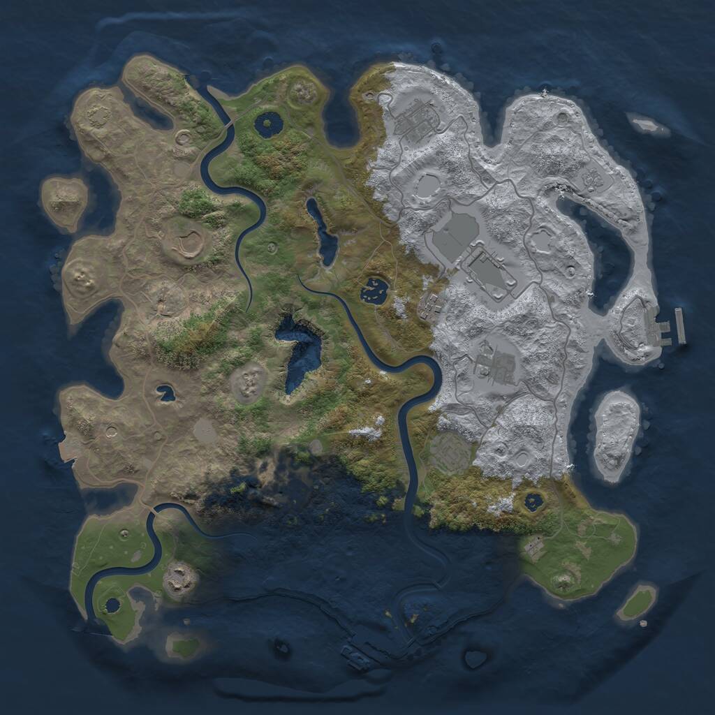 Rust Map: Procedural Map, Size: 4000, Seed: 3453634, 15 Monuments