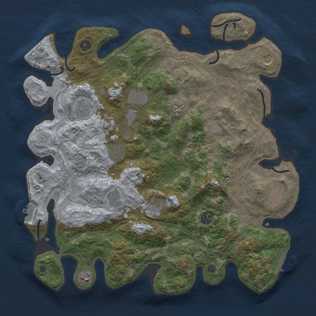 Rust Map: Procedural Map, Size: 4250, Seed: 373127831, 20 Monuments