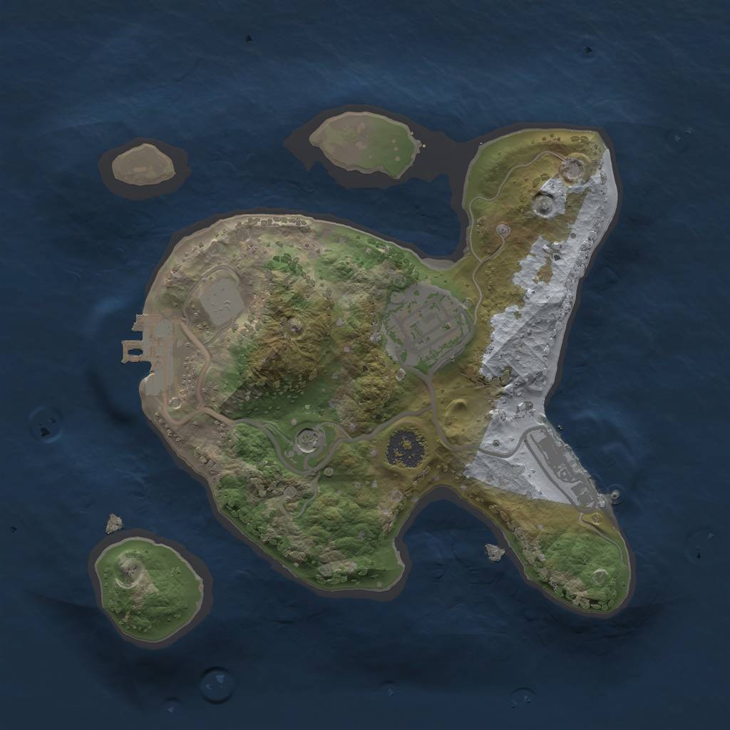 Rust Map: Procedural Map, Size: 2000, Seed: 456425, 9 Monuments