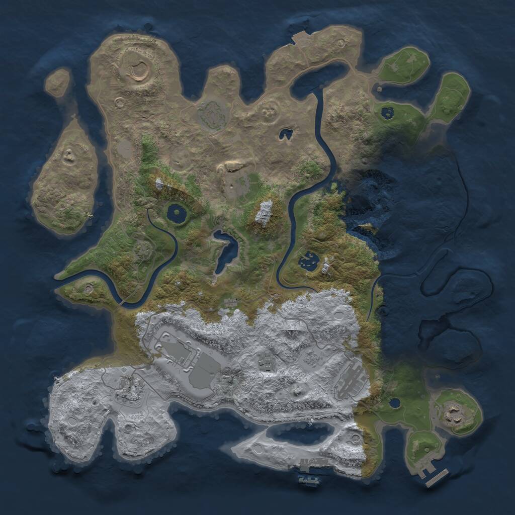 Rust Map: Procedural Map, Size: 4000, Seed: 6226, 15 Monuments
