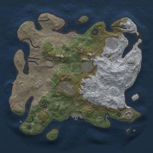 Thumbnail Rust Map: Procedural Map, Size: 3250, Seed: 1359222376, 15 Monuments