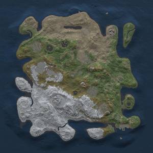 Thumbnail Rust Map: Procedural Map, Size: 3500, Seed: 657407854, 18 Monuments