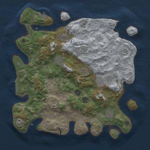 Thumbnail Rust Map: Procedural Map, Size: 3750, Seed: 5842817, 19 Monuments