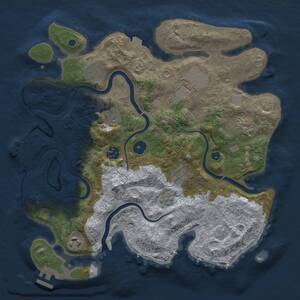 Thumbnail Rust Map: Procedural Map, Size: 3500, Seed: 1731354982, 14 Monuments