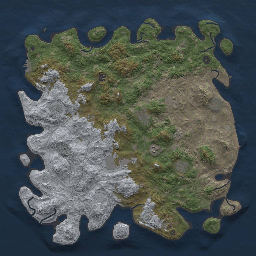 Rust Map: Procedural Map, Size: 4800, Seed: 1904974994, 19 Monuments