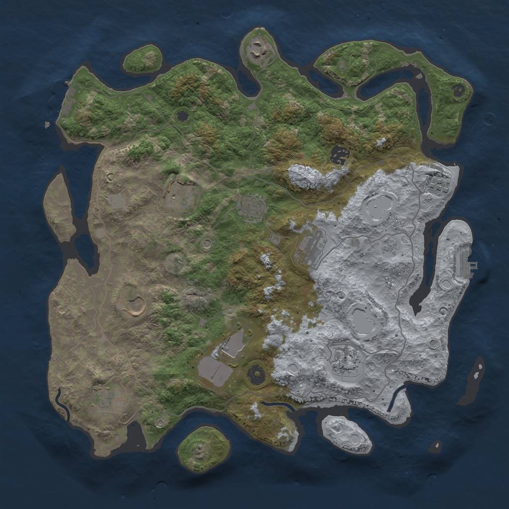 Rust Map: Procedural Map, Size: 4000, Seed: 177, 19 Monuments