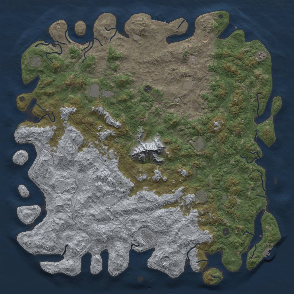 Rust Map: Procedural Map, Size: 6000, Seed: 248, 18 Monuments