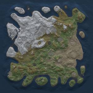 Thumbnail Rust Map: Procedural Map, Size: 4300, Seed: 628972345, 16 Monuments