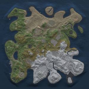 Thumbnail Rust Map: Procedural Map, Size: 3500, Seed: 716642272, 19 Monuments