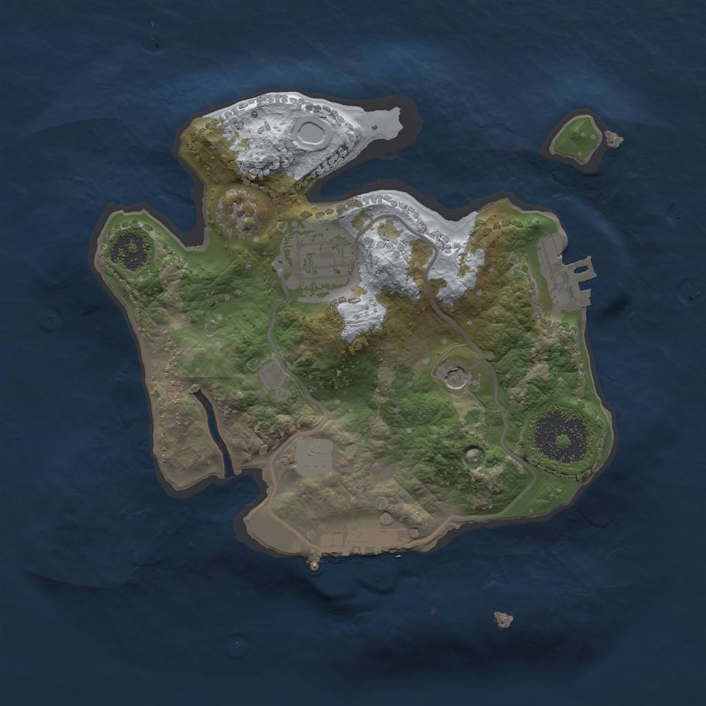 Rust Map: Procedural Map, Size: 2000, Seed: 8549, 9 Monuments