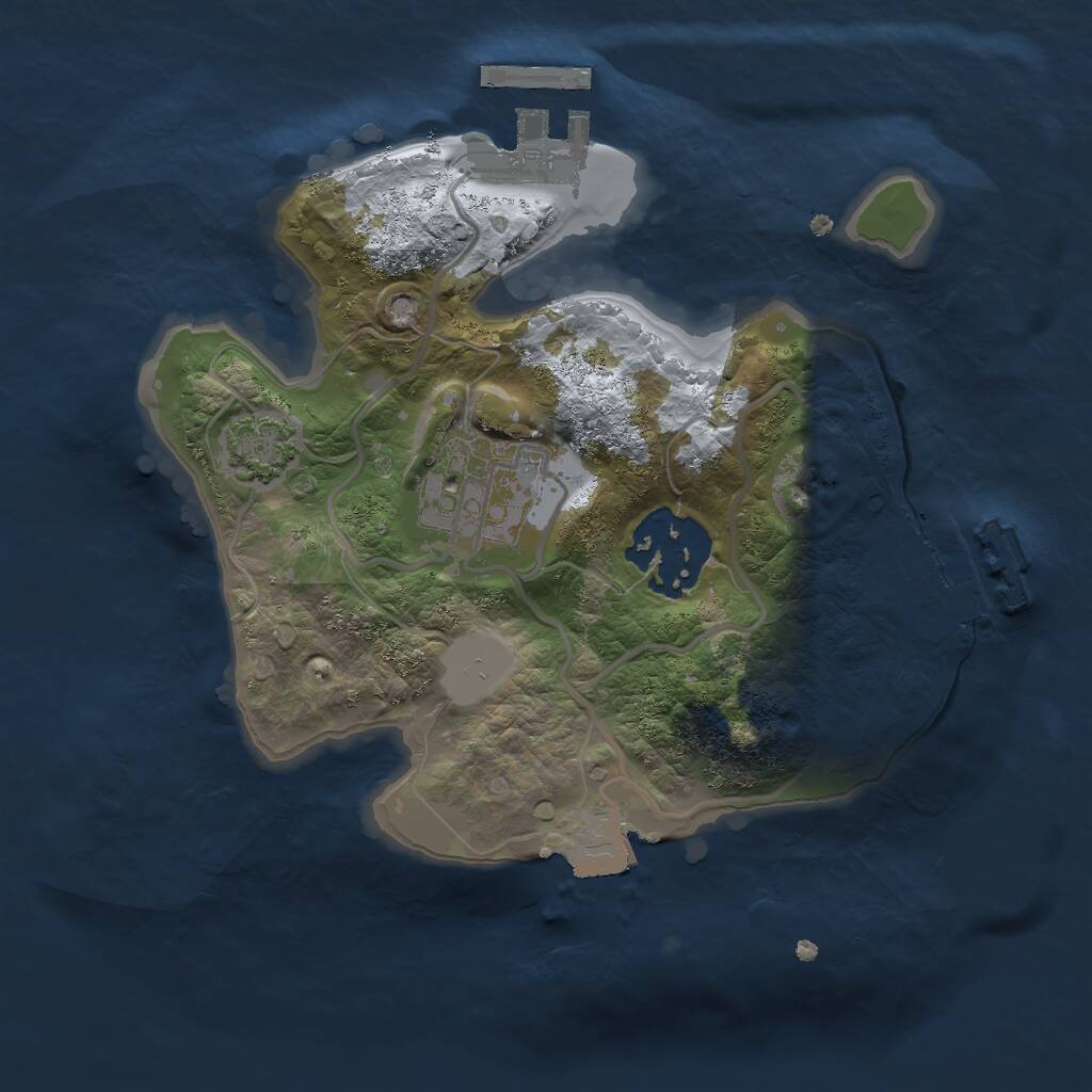 Rust Map: Procedural Map, Size: 2000, Seed: 8549, 6 Monuments