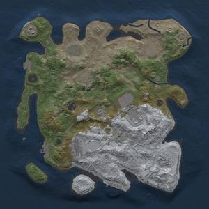 Thumbnail Rust Map: Procedural Map, Size: 3500, Seed: 544853257, 17 Monuments