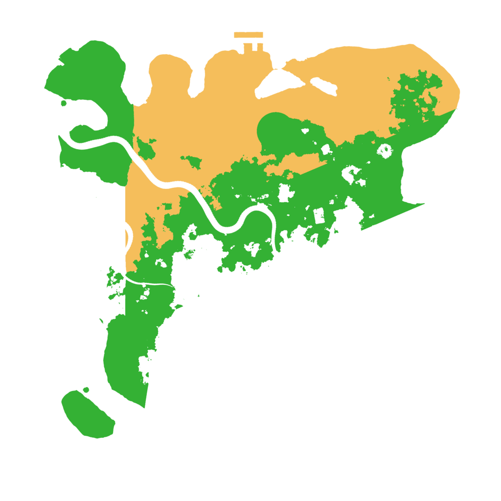 Biome Rust Map: Procedural Map, Size: 3500, Seed: 544853257