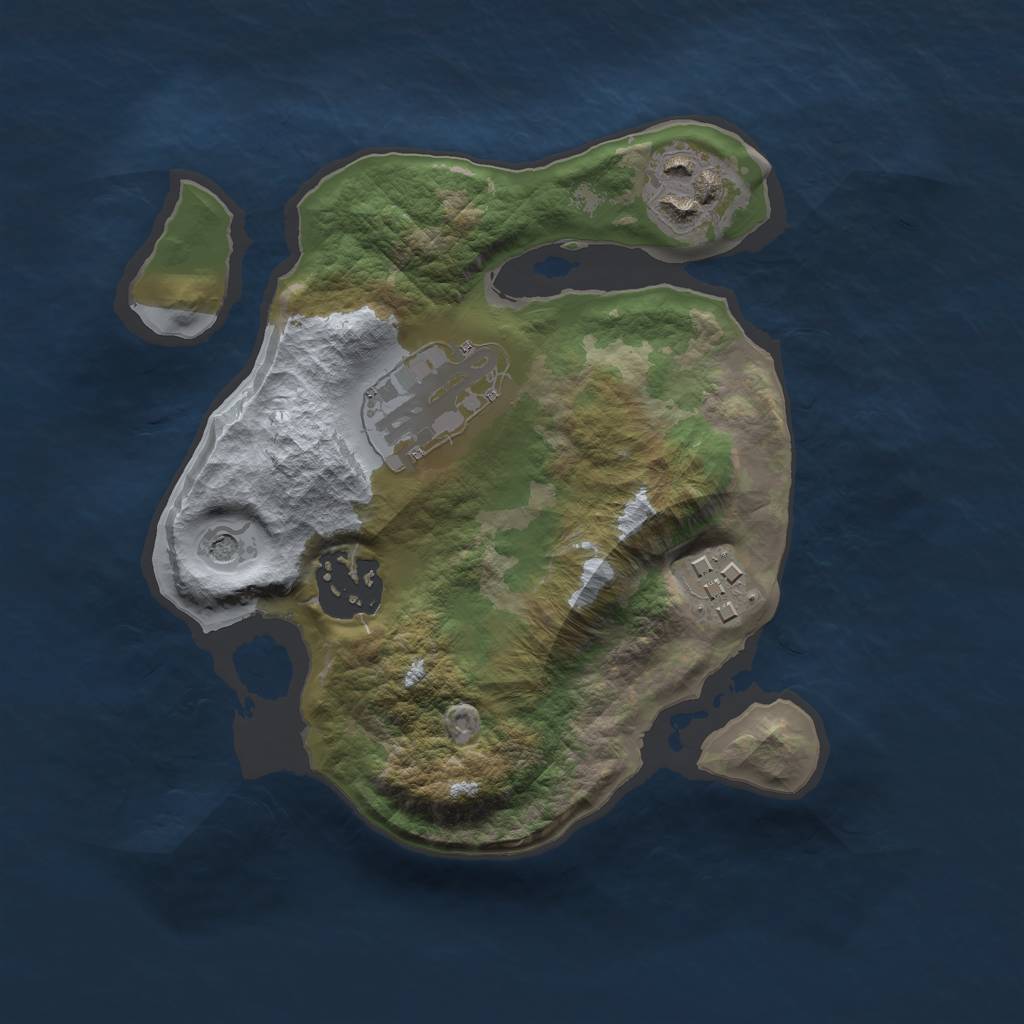Rust Map: Barren, Size: 2200, Seed: 123909123, 7 Monuments