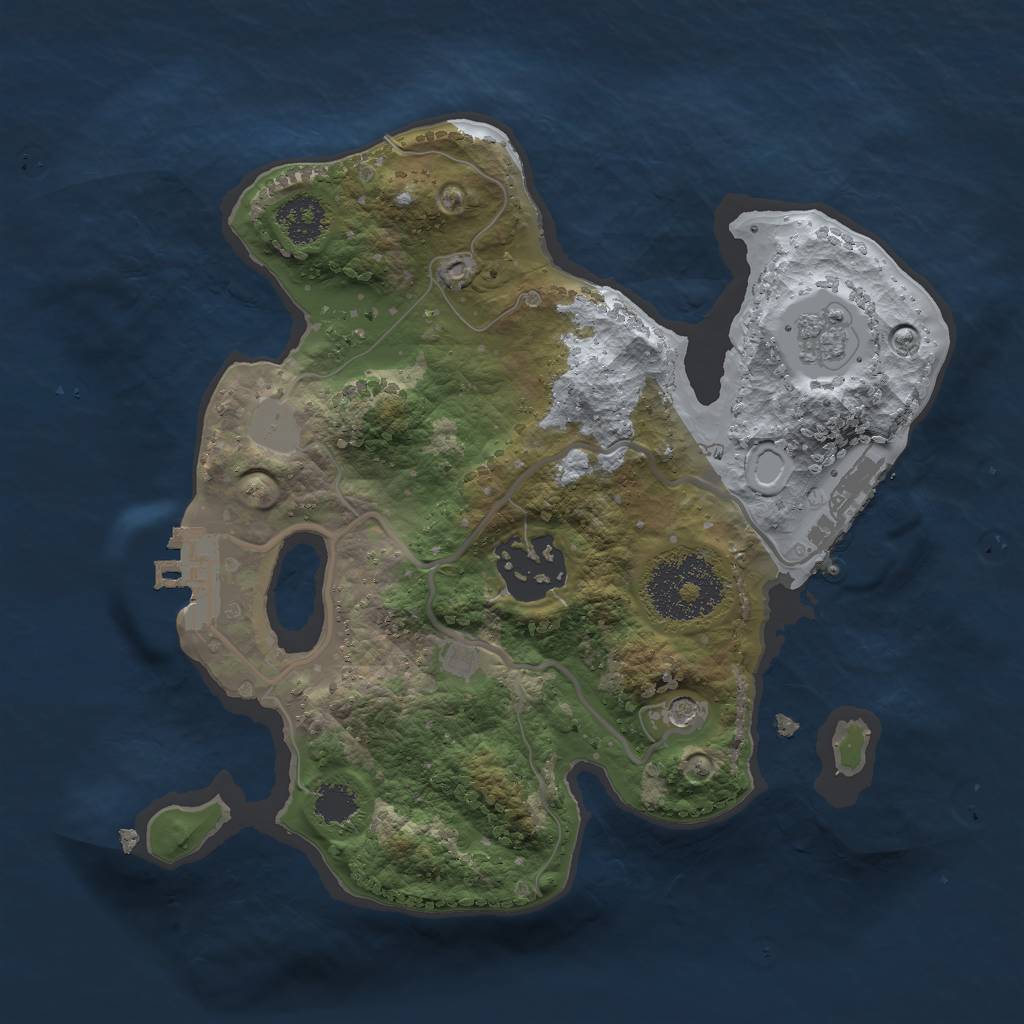 Rust Map: Procedural Map, Size: 2200, Seed: 1328757773, 10 Monuments