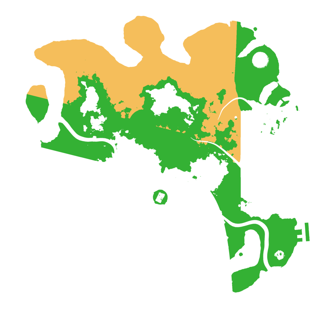 Biome Rust Map: Procedural Map, Size: 3500, Seed: 35339615