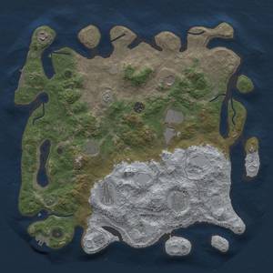 Thumbnail Rust Map: Procedural Map, Size: 4000, Seed: 48600, 17 Monuments