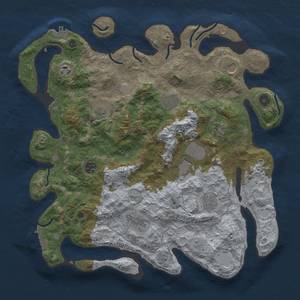 Thumbnail Rust Map: Procedural Map, Size: 4000, Seed: 990214, 17 Monuments