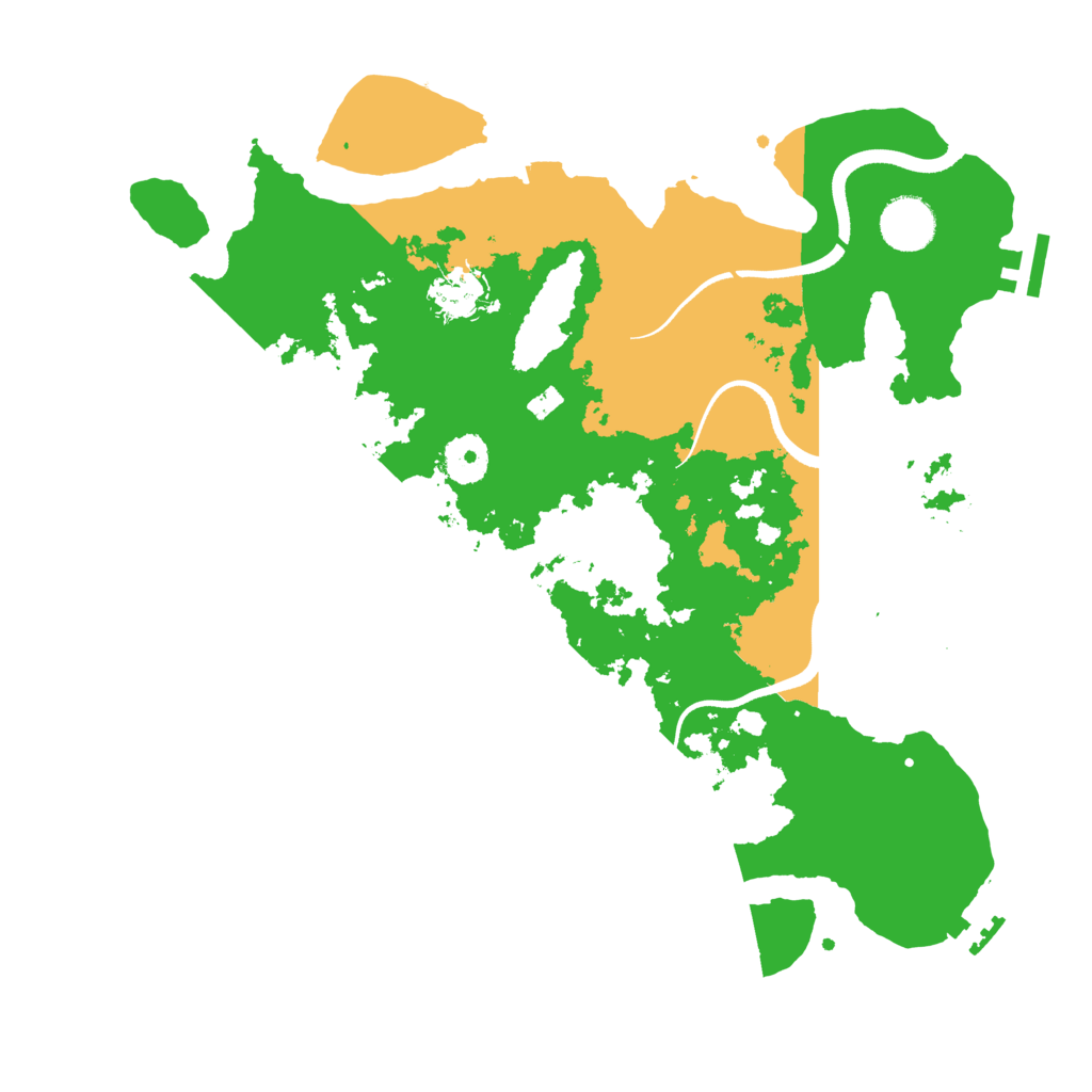 Biome Rust Map: Procedural Map, Size: 3500, Seed: 59699596