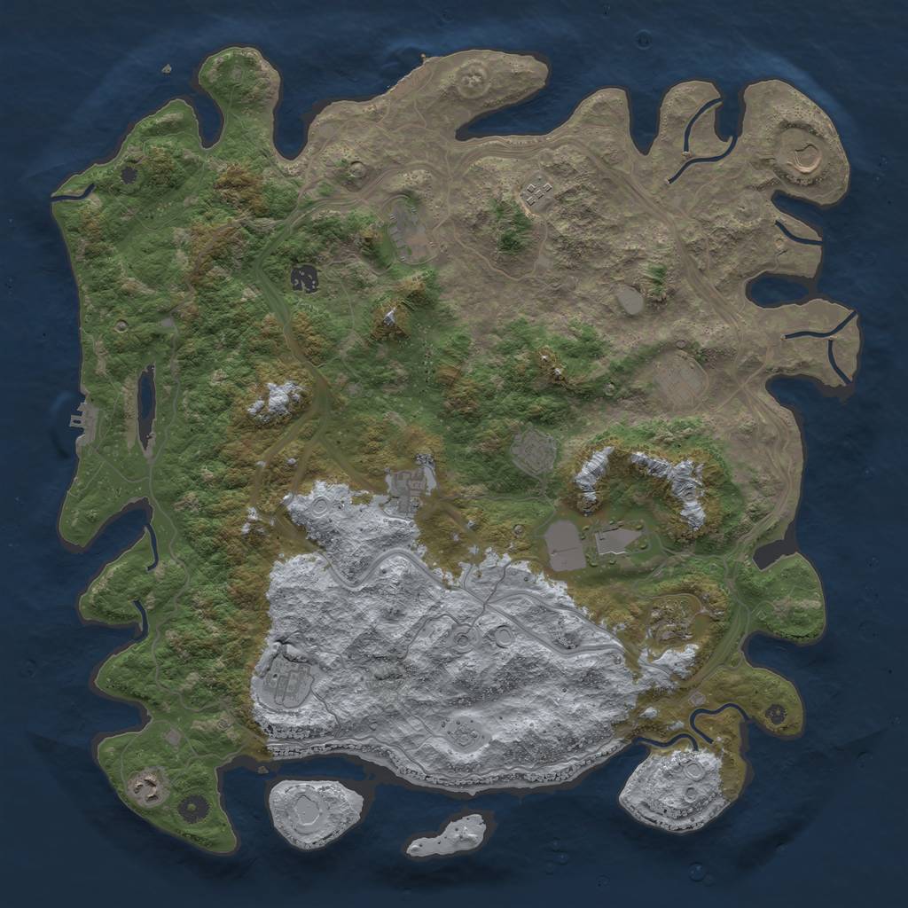 Rust Map: Procedural Map, Size: 4700, Seed: 716923, 20 Monuments