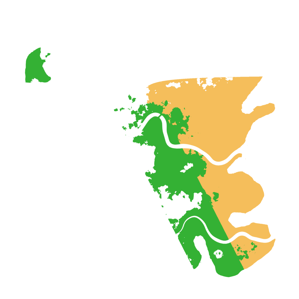 Biome Rust Map: Procedural Map, Size: 3500, Seed: 54991666