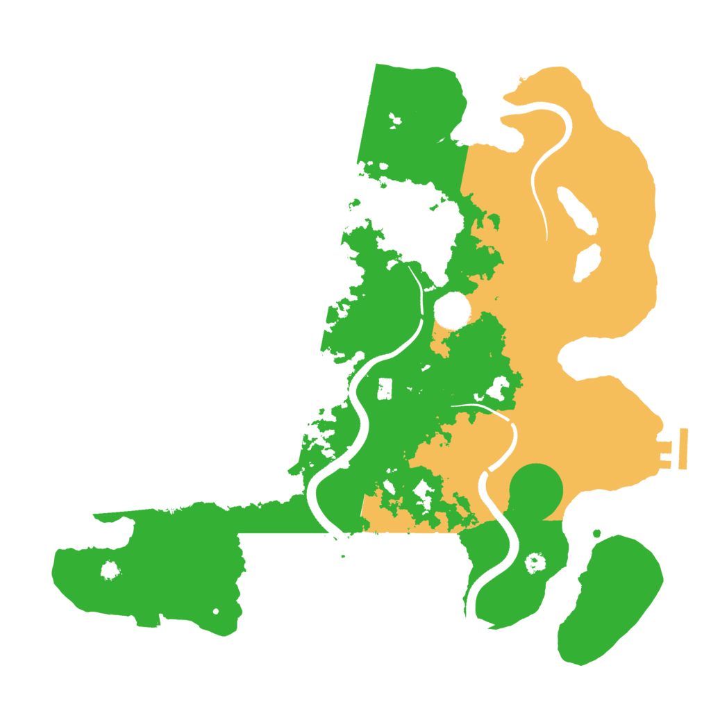 Biome Rust Map: Procedural Map, Size: 3500, Seed: 77715903
