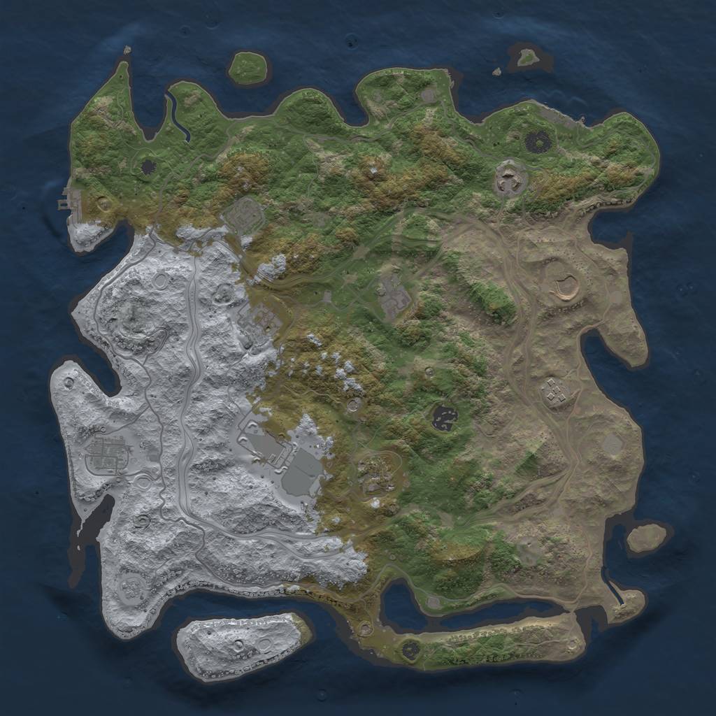 Rust Map: Procedural Map, Size: 4250, Seed: 18020, 19 Monuments