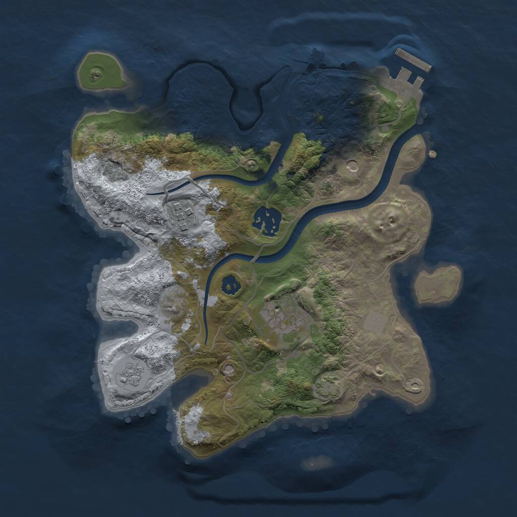 Rust Map: Procedural Map, Size: 2690, Seed: 1806, 8 Monuments