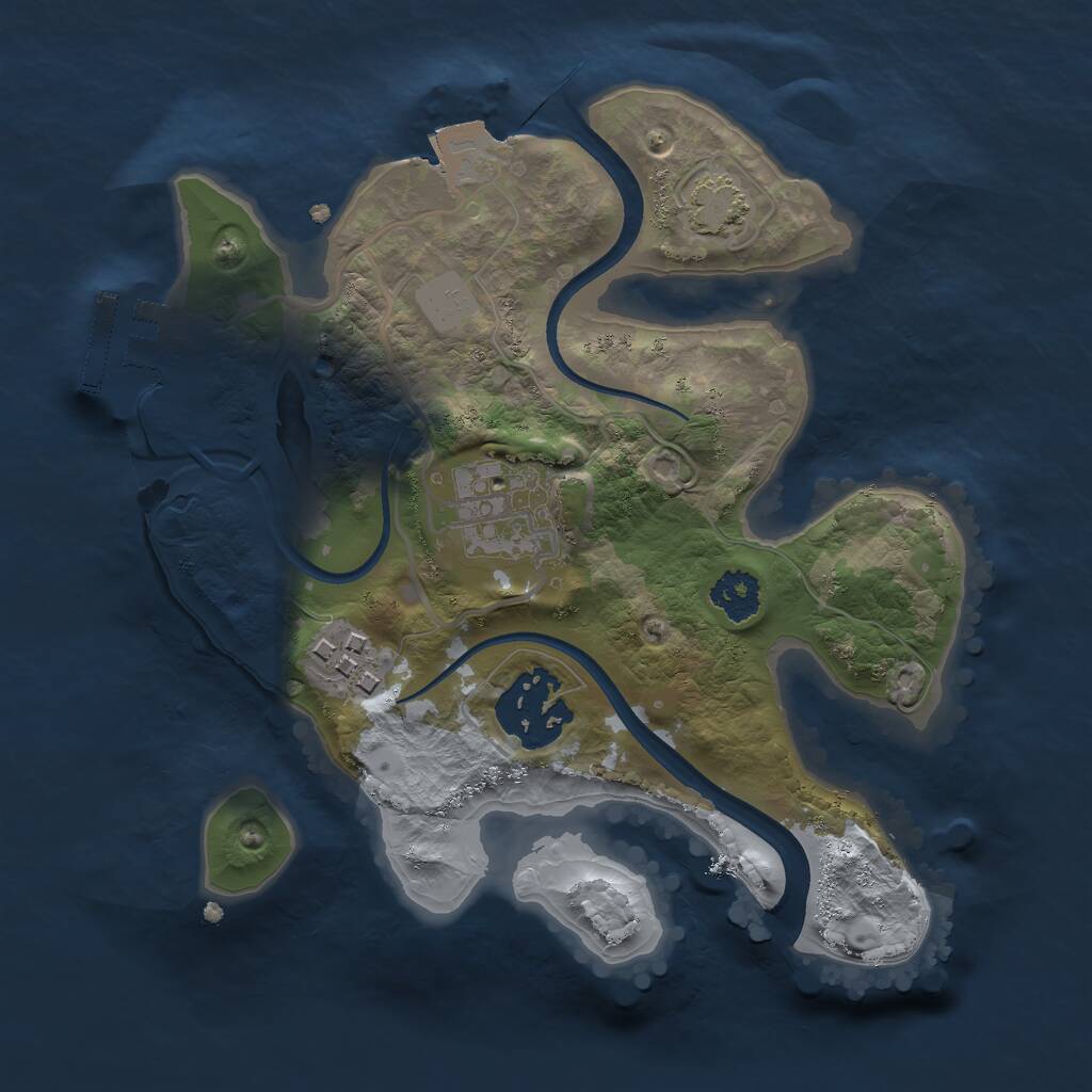 Rust Map: Procedural Map, Size: 2225, Seed: 69746, 6 Monuments