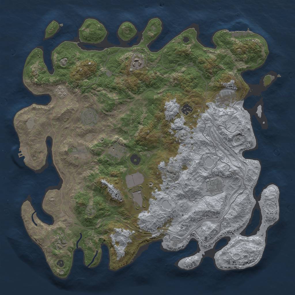 Rust Map: Procedural Map, Size: 4250, Seed: 89452, 19 Monuments