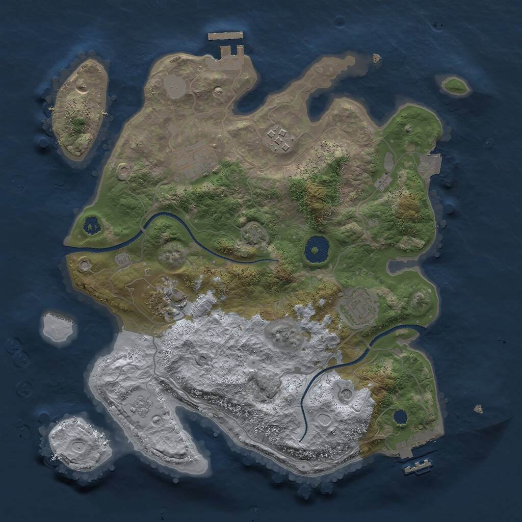 Rust Map: Procedural Map, Size: 3000, Seed: 4980712, 10 Monuments