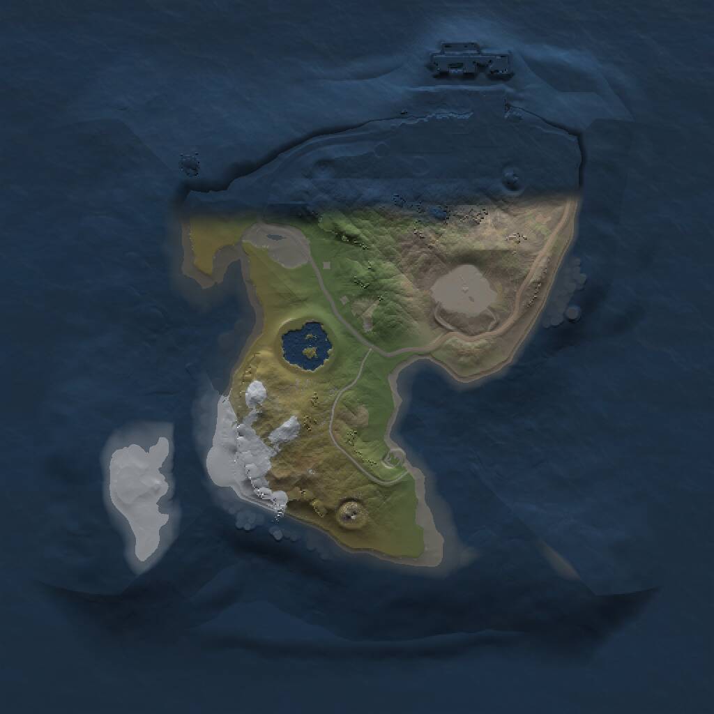 Rust Map: Procedural Map, Size: 1500, Seed: 7788, 2 Monuments