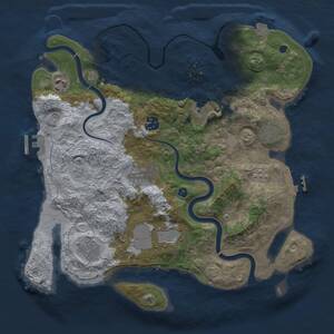 Thumbnail Rust Map: Procedural Map, Size: 3500, Seed: 301222, 14 Monuments