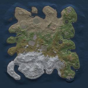 Thumbnail Rust Map: Procedural Map, Size: 3500, Seed: 966075668, 19 Monuments