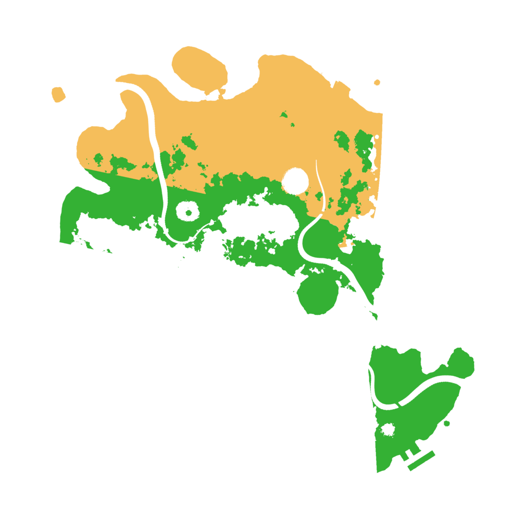 Biome Rust Map: Procedural Map, Size: 3500, Seed: 43233073