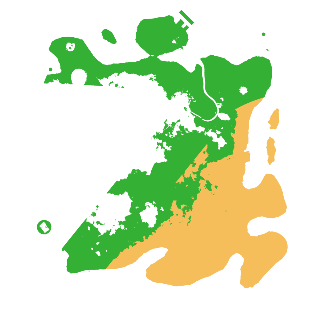 Biome Rust Map: Procedural Map, Size: 3500, Seed: 86725515