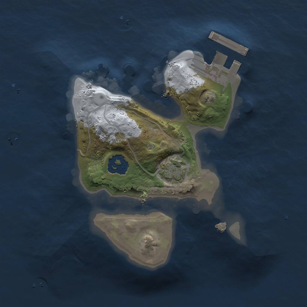 Rust Map: Procedural Map, Size: 1500, Seed: 1866910634, 3 Monuments