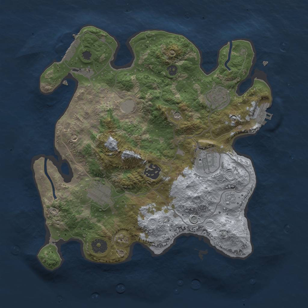 Rust Map: Procedural Map, Size: 3000, Seed: 4311, 11 Monuments