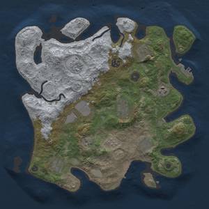 Thumbnail Rust Map: Procedural Map, Size: 3500, Seed: 18186768, 18 Monuments